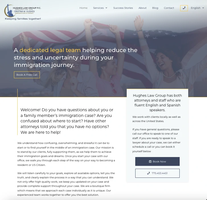 bilingual law firm website design